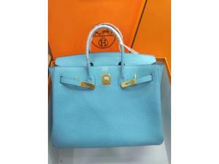 【H0192514】 エルメスバッグ HERMES Birkin バーキン25/30/35 ハンドバッグ シルバー金具 薄いブルー　Sクラス