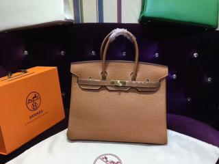 【H0172514】 エルメスバッグ HERMES Birkin バーキン25/30/35 ハンドバッグ シルバー金具 イエローオーカー　Sクラス