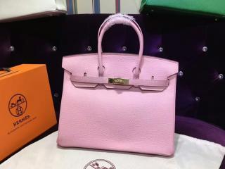 【H0022514】 エルメスバッグ HERMES Birkin バーキン25/30/35 ハンドバッグ ゴールド金具 桜色　Sクラス