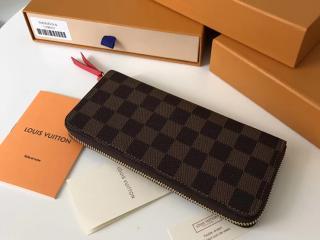 N60534】 ルイヴィトン ダミエ・エベヌ 財布 コピー LOUIS VUITTON ポルトフォイユ・クレマンス スリーズ ドファスナー長財布_ヴィトン  ラウンドファスナー財布_ルイヴィトン 財布_ルイヴィトンコピー_ブランドコピー優良店