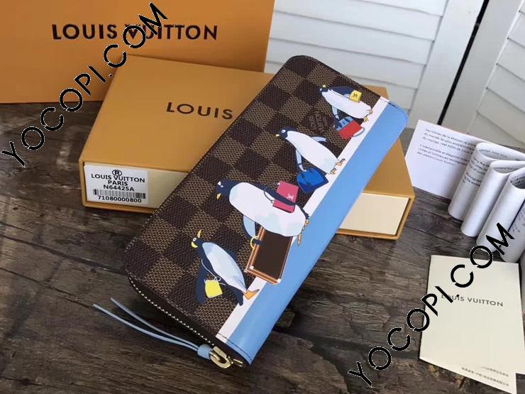 N64425】 ルイヴィトン ダミエ・エベヌ 財布 スーパーコピー 「LOUIS VUITTON」 ポルトフォイユ・クレマンス ヴィトン 財布 新作  レディース ラウンドファスナー_ヴィトン ラウンドファスナー財布_ルイヴィトン 財布_ルイヴィトンコピー_ブランドコピー優良店