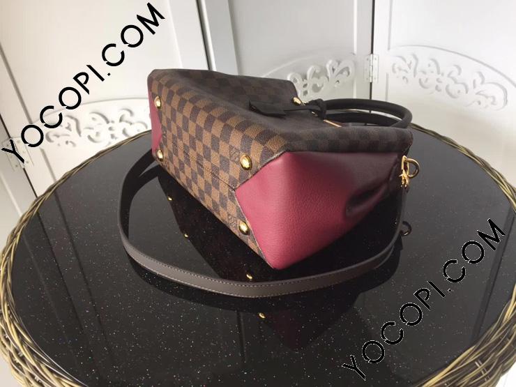 N41675】 LOUIS VUITTON ヴィトン ダミエ・エベヌ バッグ スーパーコピー ブリタニー ハンドバッグ ルイヴィトン レディース ショルダーバッグ  2WAY 3色可選択 ボルドー_ルイヴィトン ショルダーバッグ_ルイヴィトンバッグ_ルイヴィトンコピー_ブランドコピー優良店