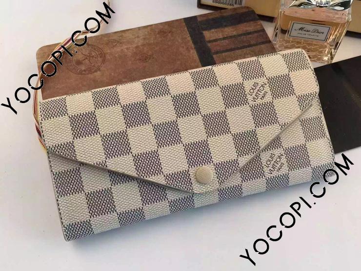 N63545】 LOUIS VUITTON ルイヴィトン ダミエ・アズール 財布 スーパーコピー ポルトフォイユ・ジョセフィーヌ ヴィトン レディース  人気 三つ折り長財布_ルイヴィトン 三つ折り財布_ルイヴィトン 財布_ルイヴィトンコピー_ブランドコピー優良店