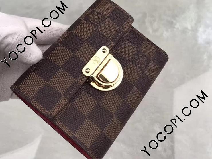 N60005】 LOUIS VUITTON ルイヴィトン ダミエ・エベヌ 財布 スーパーコピー ポルトフォイユ コアラ ヴィトン レディース 三 つ折り財布_ルイヴィトン 三つ折り財布_ルイヴィトン 財布_ルイヴィトンコピー_ブランドコピー優良店