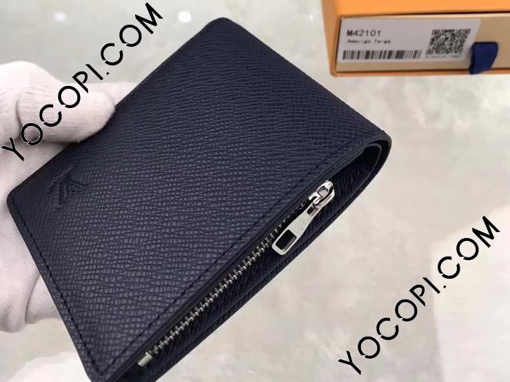 M42101】 LOUIS VUITTON ルイヴィトン タイガ 財布 コピー ポルトフォイユ・アメリゴ ヴィトン メンズ 二つ折り財布 2色可選択  オセアン_ルイヴィトン 二つ折り財布_ルイヴィトン 財布_ルイヴィトンコピー_ブランドコピー優良店