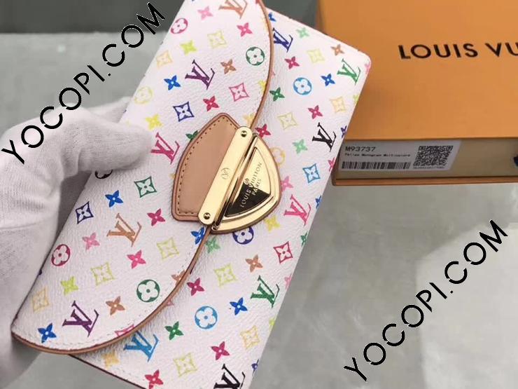 M93737】 LOUIS VUITTON ルイヴィトン モノグラム・マルチカラー 長財布 スーパーコピー ポルトフォイユ・ウジェニ ヴィトン  レディース 三つ折り財布 4色可選択 アニス_ルイヴィトン 三つ折り財布_ルイヴィトン 財布_ルイヴィトンコピー_ブランドコピー優良店