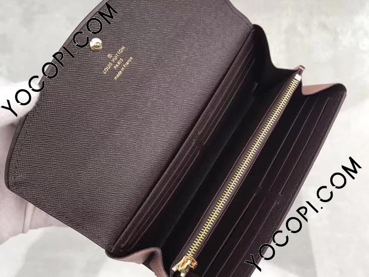 N61262】 LOUIS VUITTON ルイヴィトン ダミエ・エベヌ 長財布 コピー