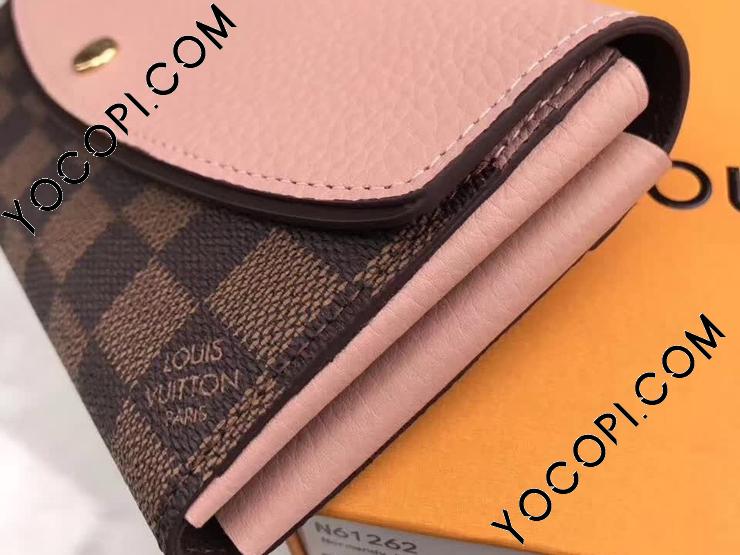 N61262】 LOUIS VUITTON ルイヴィトン ダミエ・エベヌ 長財布 コピー