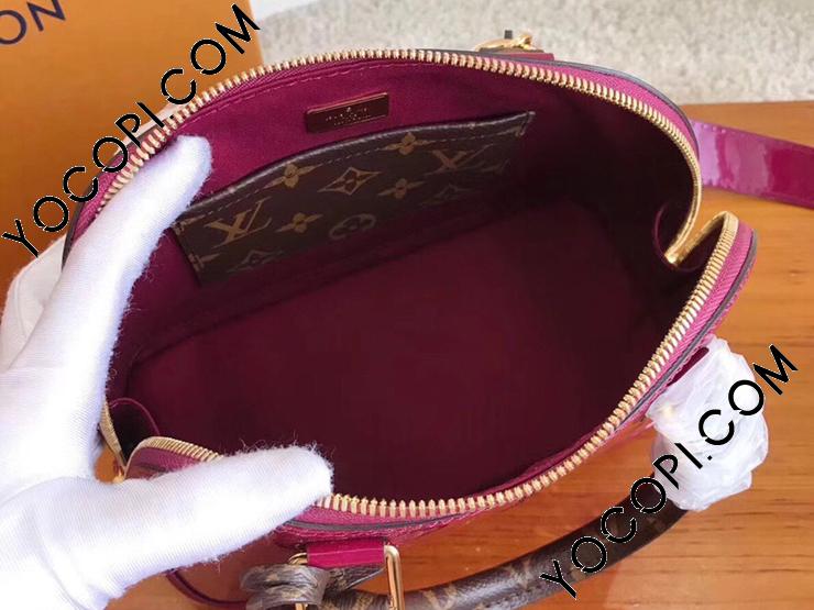 M54785】 LOUIS VUITTON ルイヴィトン パテント バッグ スーパーコピー アルマ BB ハンドバッグ ヴィトン レディース  ショルダーバッグ 3色可選択 マゼンタ_ルイヴィトン ハンドバッグ_ルイヴィトンバッグ_ルイヴィトンコピー_ブランドコピー優良店