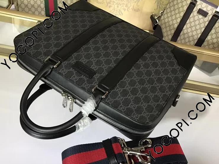 474135 K5RLN 1095】 GUCCI グッチ GGスプリーム バッグ コピー キャンバス ブリーフケース メンズ ビジネスバッグ_グッチ  ショルダーバッグ_グッチ バッグ_グッチコピー_ブランドコピー優良店