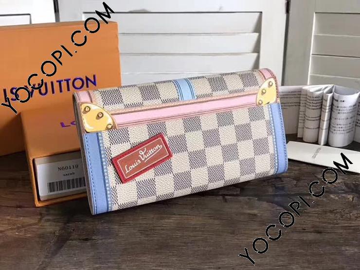 N60119】 LOUIS VUITTON ルイヴィトン ダミエ・アズール 財布 スーパーコピー ポルトフォイユ・サラ ヴィトン レディース 二つ折り 長財布_ルイヴィトン 二つ折り財布_ルイヴィトン 財布_ルイヴィトンコピー_ブランドコピー優良店