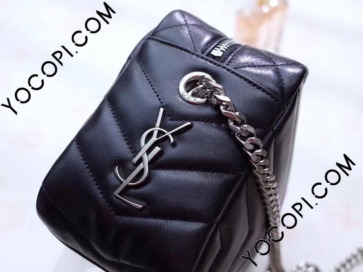 454317 DV746 1000】 SAINT LAURENT ルル モノグラム・サンローラン レディース バッグ コピー ボーリングバッグ  スモール /“Y”キルティングレザー ブラック_サンローラン ショルダーバッグ_サンローランバッグ_サンローランコピー_ブランドコピー優良店