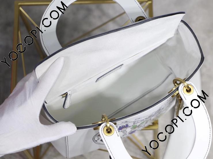 クリスチャン・ディオール Christian Dior レデイディオールミニ ニキ・ドサンファル ブラック×マルチカラー レザー レディース ハンドバッグ