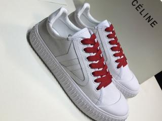 入手困難♪最新作 CELINE PLIMSOLEスニーカー,White＆Red 【レディース・メンズ用】