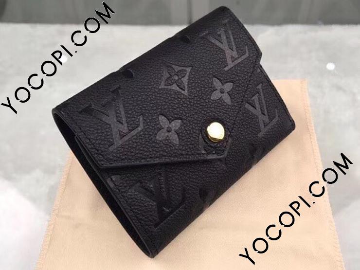 M64060】 LOUIS VUITTON ルイヴィトン モノグラム・アンプラント 財布 スーパーコピー ポルトフォイユ・ヴィクトリーヌ レディース  三つ折り財布 3色可選択 ノワール_ルイヴィトン 三つ折り財布_ルイヴィトン 財布_ルイヴィトンコピー_ブランドコピー優良店