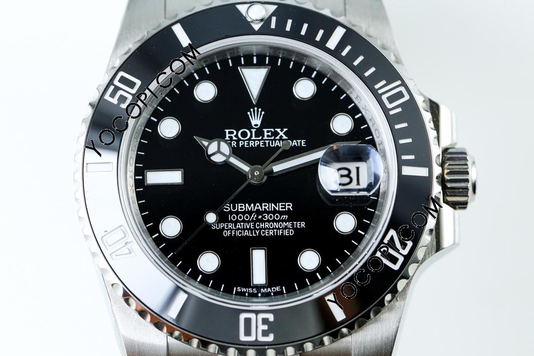 機械式 ロレックス 腕時計 サブマリーナ ノンデイト 38mm メンズ オートマ SS 114060 ROLEX  自動巻き316L鋼シルバーカラー（銀色） 文字盤：ブラック（黒）_時計_ブランドコピー優良店