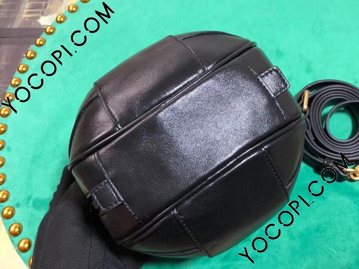 547855 0PL0T 1000】 GUCCI グッチ バッグ スーパーコピー バスケットボール シェイプ レディース ミニ ショルダーバッグ  ブラック ソフトレザー_グッチ ショルダーバッグ_グッチ バッグ_グッチコピー_ブランドコピー優良店