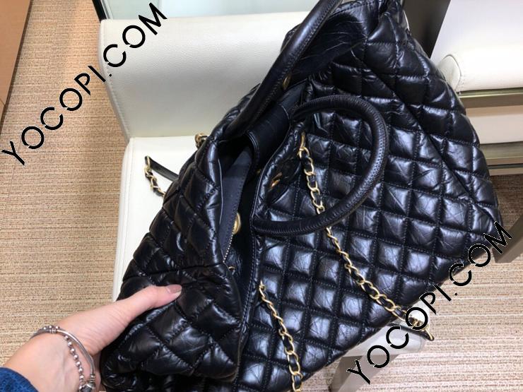 A93525 Y84050 94305】 CHANEL シャネル バッグ コピー エイジド カーフスキン ラージ ショッピング バッグ レディース  ショルダーバッグ ブラック_シャネル バッグ_シャネルコピー_ブランドコピー優良店