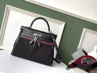 【kelly32683】 HERMES エルメス ケリー バッグ スーパーコピー Kelly Lakis 32 Swift革 ハンドバッグ レディース ショルダーバッグ 4色可選択