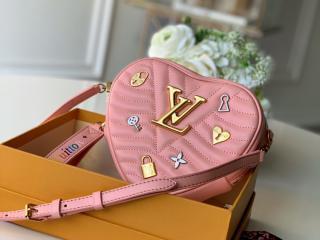 M53205】 LOUIS VUITTON ルイヴィトン スムースカーフ バッグ スーパーコピー ルイ・ヴィトン ニューウェーブ ハート・バッグ  レディース ハンドバッグ 2色可選択 ローズポメット_ルイヴィトン ハンドバッグ_ルイヴィトンバッグ_ルイヴィトンコピー_ブランドコピー優良店