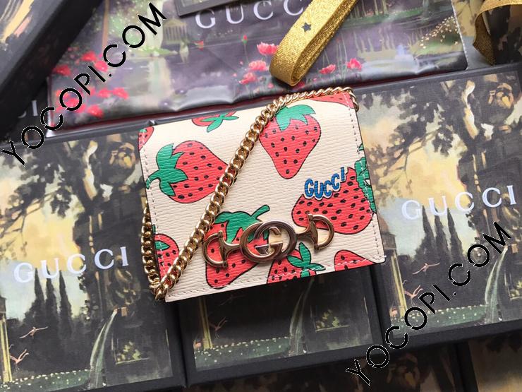 08pax 9036 Gucci グッチ 財布 コピー グッチ ズゥミ Gucci ストロベリープリント カードケース コイン 紙幣入れ付き レディース 二つ折り財布 グッチ 二つ折り財布 グッチ 財布 グッチコピー ブランドコピー優良店