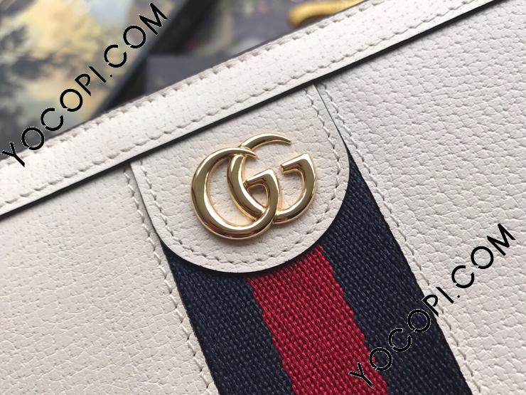 523154 DJ2DG 8454】 GUCCI グッチ 財布 コピー Ophidia〔オフィディア〕ジップアラウンドウォレット レディース  ラウンドファスナー財布 2色可選択 ホワイト_グッチ ラウンドファスナー財布_グッチ 財布_グッチコピー_ブランドコピー優良店