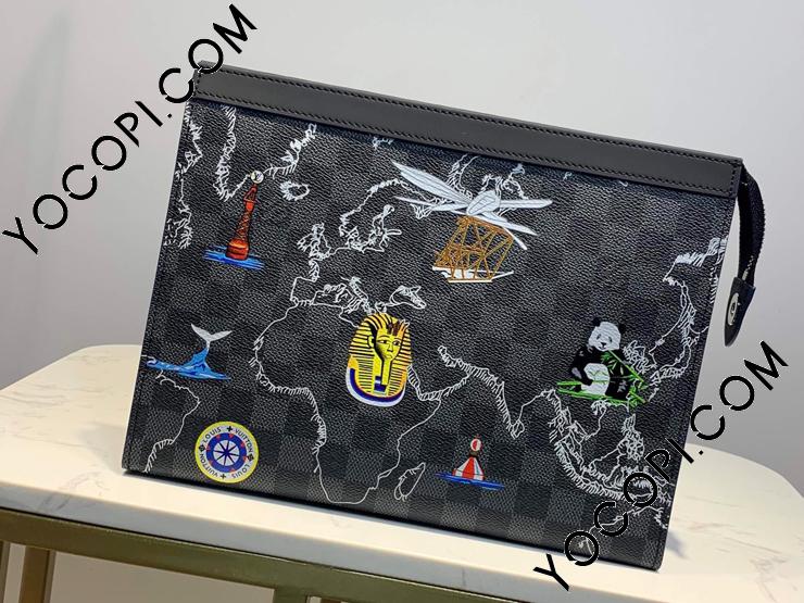 N40205】 LOUIS VUITTON ルイヴィトン ダミエ・グラフィット バッグ ...