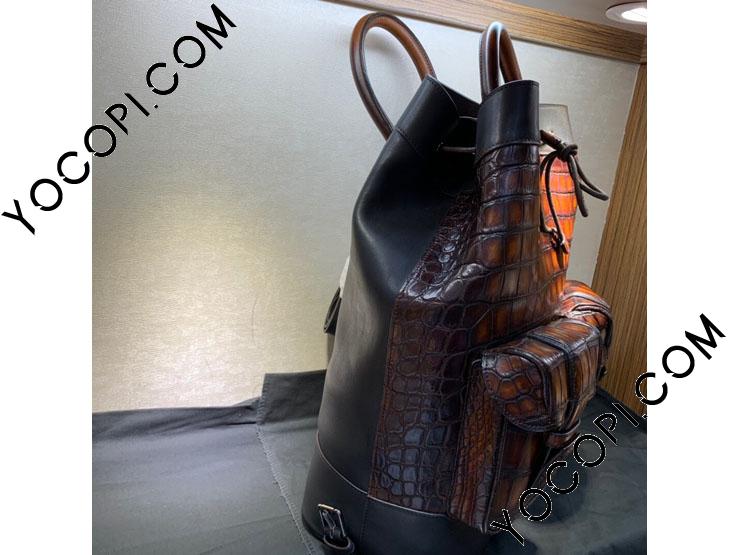 ベルルッティ2WAYアリゲーターバックパック ワニ革バッグ HORIZON Venezia Nile crocodie 40x33x16_ベルルッティ コピー_ブランドコピー優良店