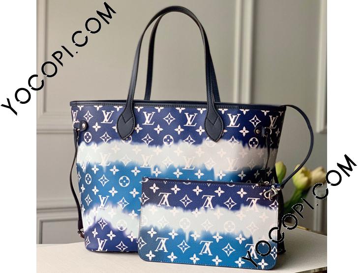 M45128】 LOUIS VUITTON ルイヴィトン モノグラム バッグ スーパーコピー NEVERFULL LVエスカル ネヴァーフル MM  レディース トートバッグ 3色可選択 ブルー_ルイヴィトン トートバッグ_ルイヴィトンバッグ_ルイヴィトンコピー_ブランドコピー優良店