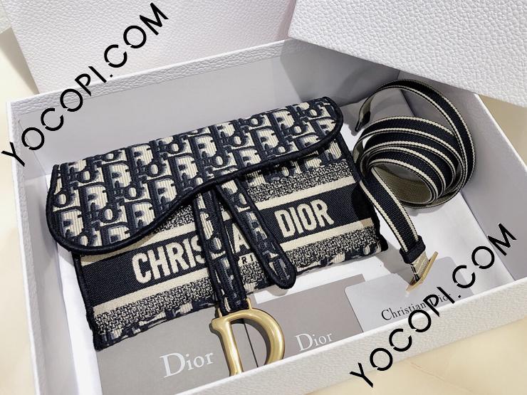 S5647CRIW_M928】 DIOR ディオール バッグ コピー ブルー “SADDLE