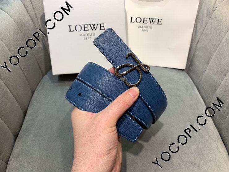 LOEWE】カーフレザー アナグラムバックルリバーシブルベルトanagram