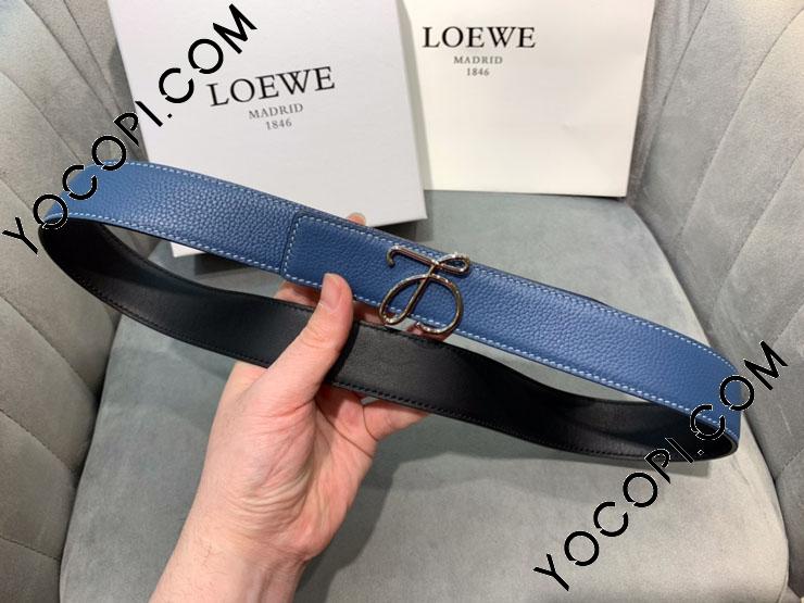 LOEWE】カーフレザー アナグラムバックルリバーシブルベルトanagram