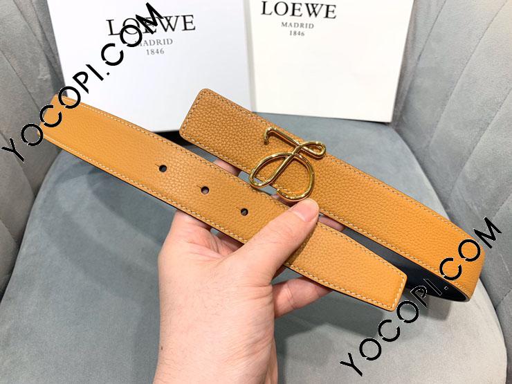 LOEWE】カーフレザー アナグラムバックルリバーシブルベルトanagram