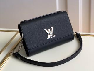 Louis Vuitton LOCKME CLUTCH M56088 BLACK - Luxuryeasy