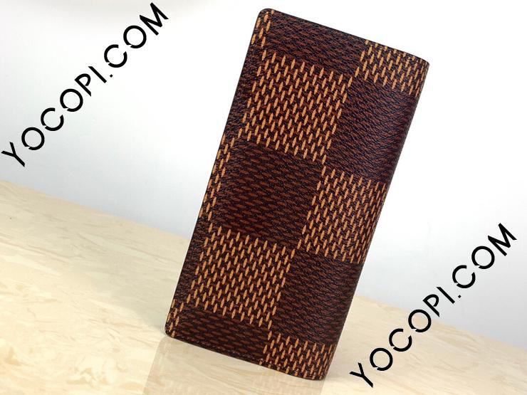 N60393】 LOUIS VUITTON ルイヴィトン ダミエ・エベヌ 長財布 スーパー