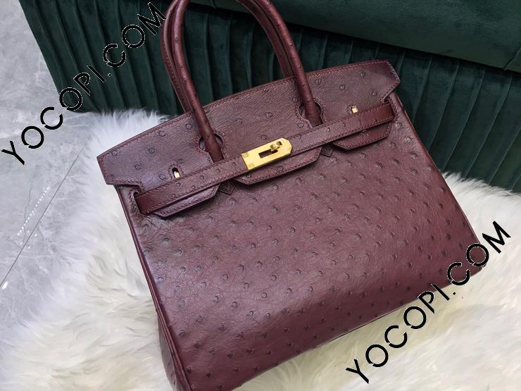 ostrichbk06】 Hermes エルメス バッグ スーパーコピー Birkin バーキン30/35 パシュマン オーストリッチ ダチョウ紋  シルバー/ゴールド金具 6色可選択_エルメス バッグ_エルメスコピー_ブランドコピー優良店