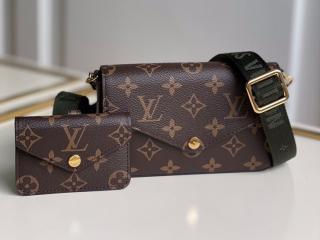 M80091】 LOUIS VUITTON ルイヴィトン モノグラム バッグ コピー 21新作 FÉLICIE STRAP & GO  ミュルティ・ポシェット・フェリシー レディース ショルダーバッグ_ルイヴィトン ショルダーバッグ_ルイヴィトンバッグ_ルイヴィトン コピー_ブランドコピー優良店