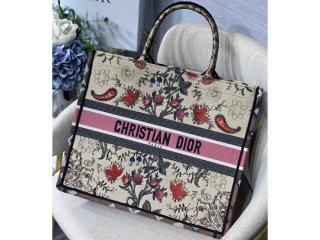 【M1286ZRFX_M884】 Dior ディオール バッグ スーパーコピー 21新作 Book Tote Dior Flowers エンブロイダリー レディース トートバッグ