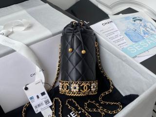 【AP2257-1】 CHANEL シャネル バッグ コピー 21新作 バケット バッグ ラムスキン & コスチューム パール  ショルダーバッグ 3色可選択