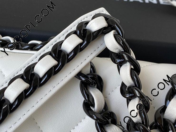 AP0957-1】 CHANEL 19 シャネル バッグ スーパーコピー 21新作 グロッシー カーフスキン チェーンウォレット ショルダーバッグ  2色可選択_シャネル バッグ_シャネルコピー_ブランドコピー優良店