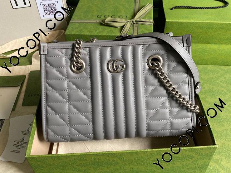 681483-1】 GUCCI グッチ バッグ コピー 21新作 〔GGマーモント〕 スモール トートバッグ レディース ショルダーバッグ 4色可選択_グッチ  トートバッグ_グッチ バッグ_グッチコピー_ブランドコピー優良店