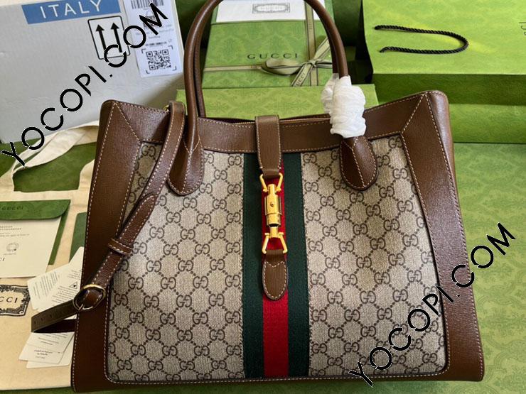 649015 HUHHG 8565】 GUCCI グッチ バッグ スーパーコピー 21新作 〔ジャッキー 1961〕ラージ レディース トートバッグ_グッチ  トートバッグ_グッチ バッグ_グッチコピー_ブランドコピー優良店