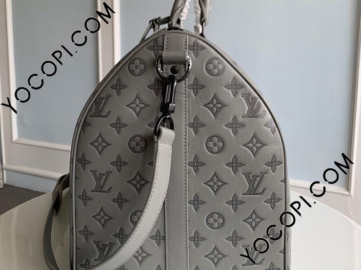 M46117】 LOUIS VUITTON ルイヴィトン モノグラム・シャドウ バッグ スーパーコピー 22新作 KEEPALL  BANDOULIÈRE キーポル・バンドリエール 50 メンズ ボストンバッグ_ルイヴィトン ボストンバッグ_ルイヴィトンバッグ_ルイヴィトン コピー_ブランドコピー優良店