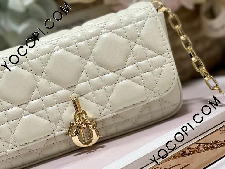 S0977ONMJ-2】 DIOR ディオール バッグ スーパーコピー Lady Dior フォンポーチ カナージュ ラムスキン レディース  ショルダーバッグ_ディオール バッグ_ディオールコピー_ブランドコピー優良店