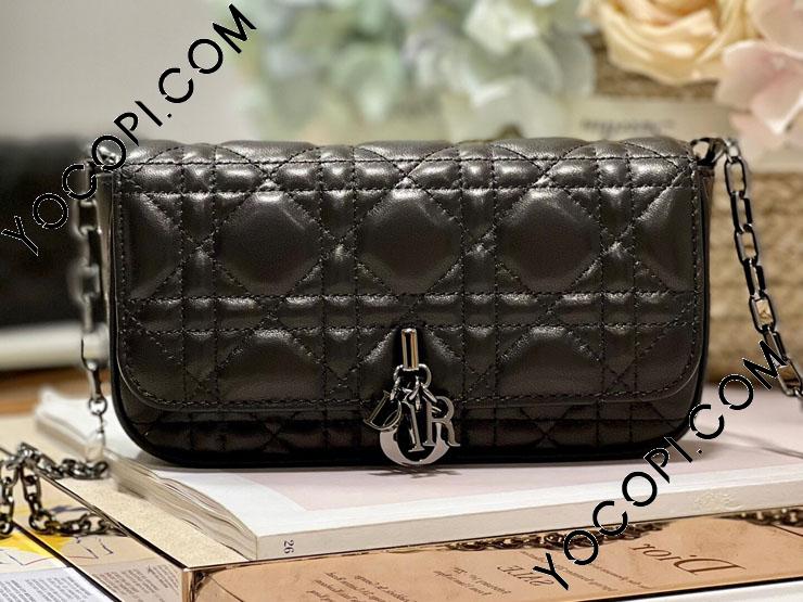 S0977ONMJ-5】 DIOR ディオール バッグ コピー Lady Dior フォンポーチ カナージュ ラムスキン レディース  ショルダーバッグ_ディオール バッグ_ディオールコピー_ブランドコピー優良店