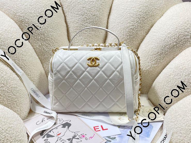 AS3740-2】 CHANEL シャネル バッグ スーパーコピー 23年新作 ボーリング バッグ エイジド カーフスキン レディース ショルダーバッグ _シャネル バッグ_シャネルコピー_ブランドコピー優良店