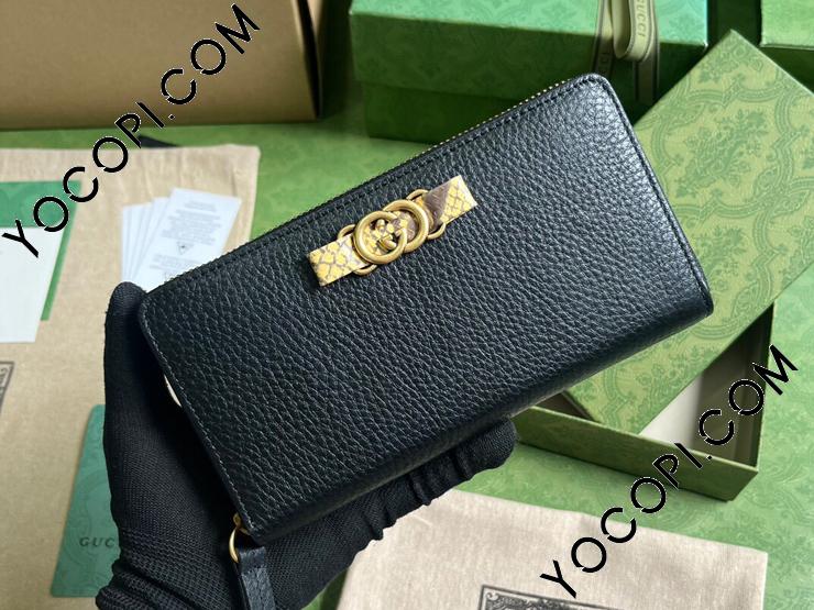 750458-1】 GUCCI グッチ 長財布 コピー 23新款 インターロッキングG パイソン ボウ付き ジップウォレット ラウンドファスナー財布_グッチ  ラウンドファスナー財布_グッチ 財布_グッチコピー_ブランドコピー優良店