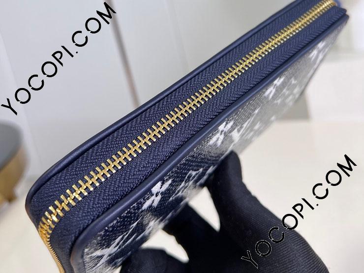 LOUIS VUITTON ルイヴィトン M82468 モノグラムジャカード ジッピーウォレット 長財布 ファブリック レディース ネイビー  ：ブランドショップ リファレンス - 財布・ケース