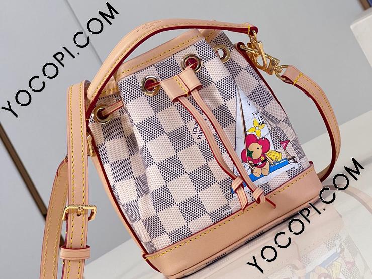 N40511】 LOUIS VUITTON ルイヴィトン ダミエ・アズール バッグ スーパーコピー 23新作 NANO NOÉ ナノ・ノエ レディース  ショルダーバッグ_ルイヴィトン ショルダーバッグ_ルイヴィトンバッグ_ルイヴィトンコピー_ブランドコピー優良店