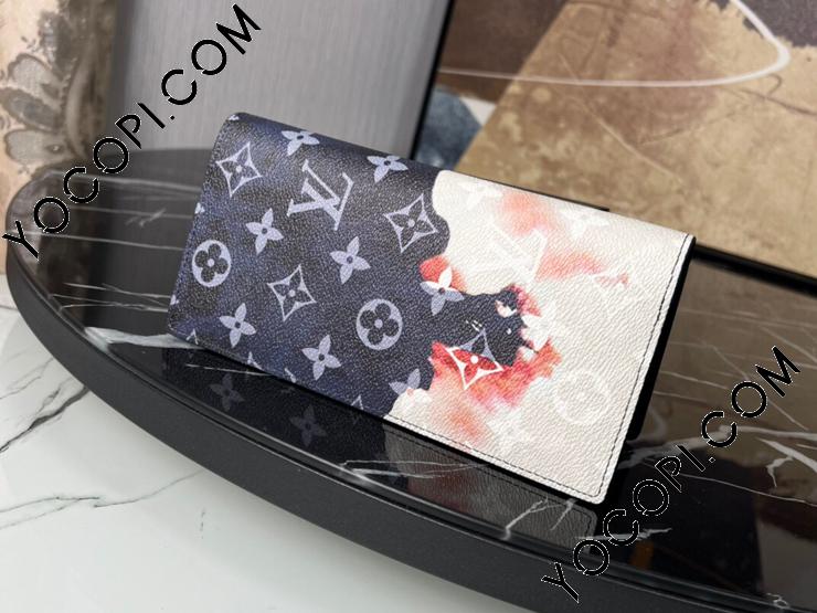 M82826】 LOUIS VUITTON ルイヴィトン モノグラム・ブリーチ 長財布 コピー 23新作 Brazza ポルトフォイユ・ブラザ NM  メンズ 二つ折り財布_ルイヴィトン 二つ折り財布_ルイヴィトン 財布_ルイヴィトンコピー_ブランドコピー優良店